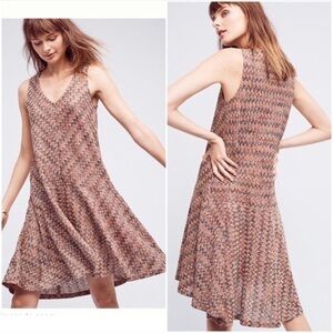 Anthropologie Multicolor Zigzag Dress